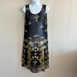 Sheer Black Dragon Dress / Shift
